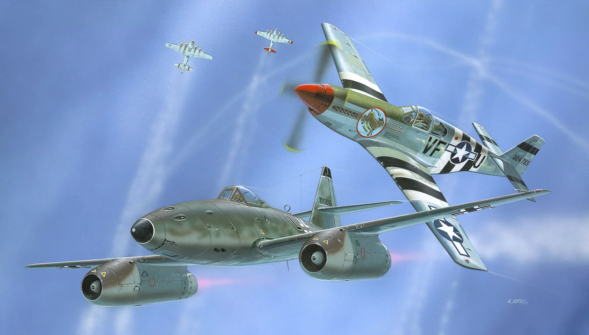 Combat Set Messerschmitt Me262 - P-51B Mustang - Image 13