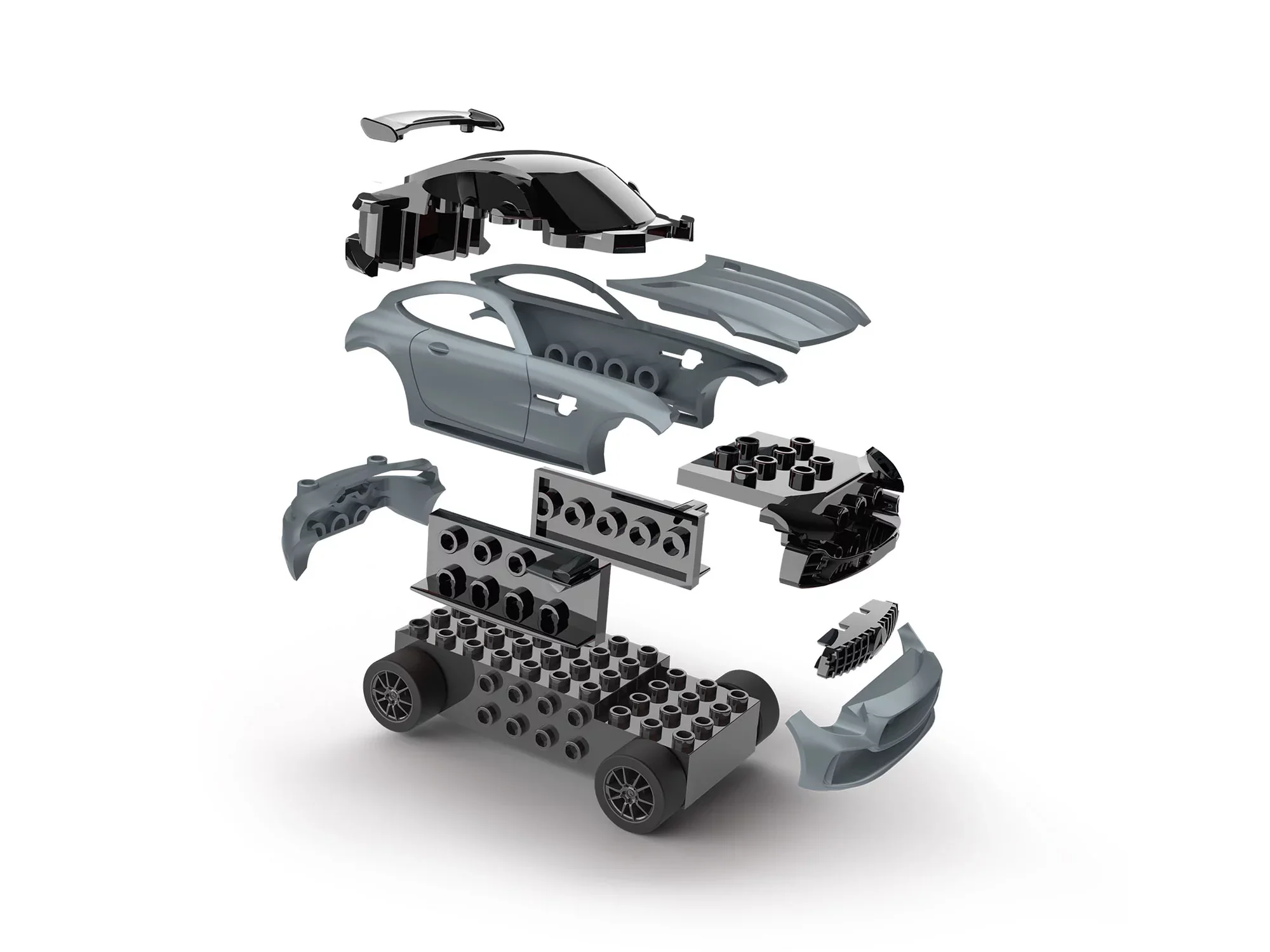 Build 'n Race Mercedes-AMG GT R, Grey - Image 4