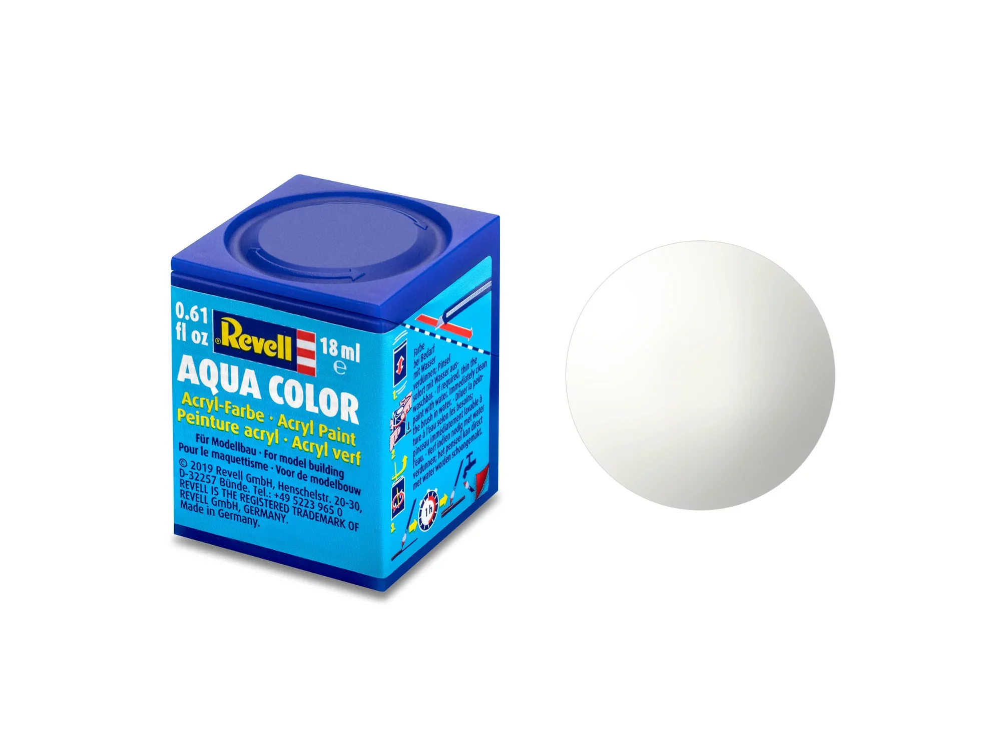 Gloss "White" (RAL 9010) Aqua Color Acrylic - 18ml