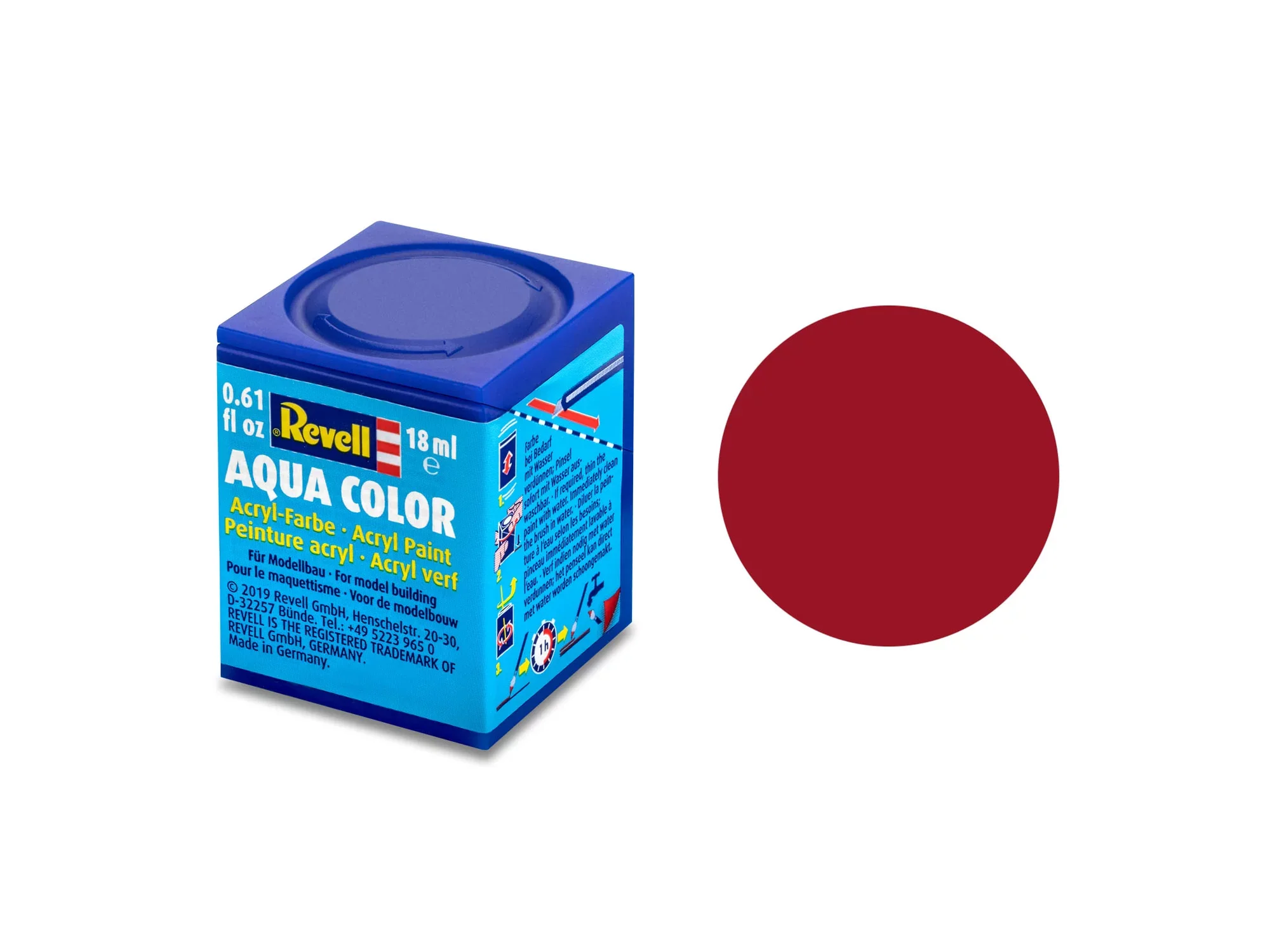 Matt "Carmine Red" (RAL 3002) Aqua Color - 18ml