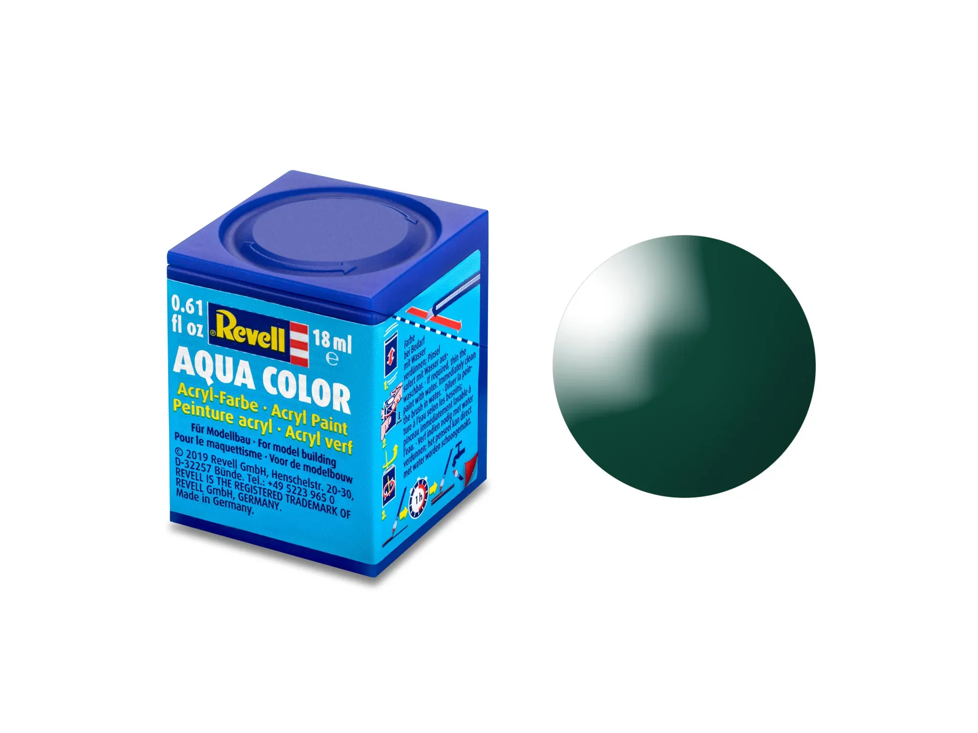 Gloss "Sea/Moss Green" (RAL 6005)Aqua Color - 18ml