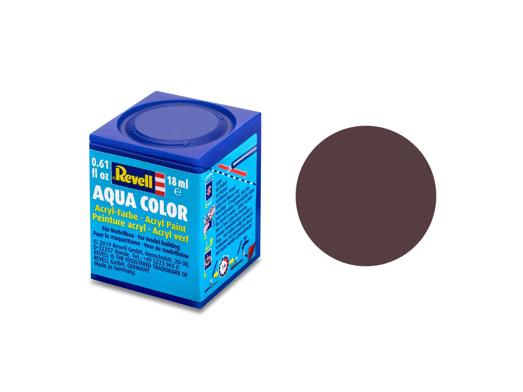 Matt "Leather Brown" (RAL 8027) Aqua Color - 18ml