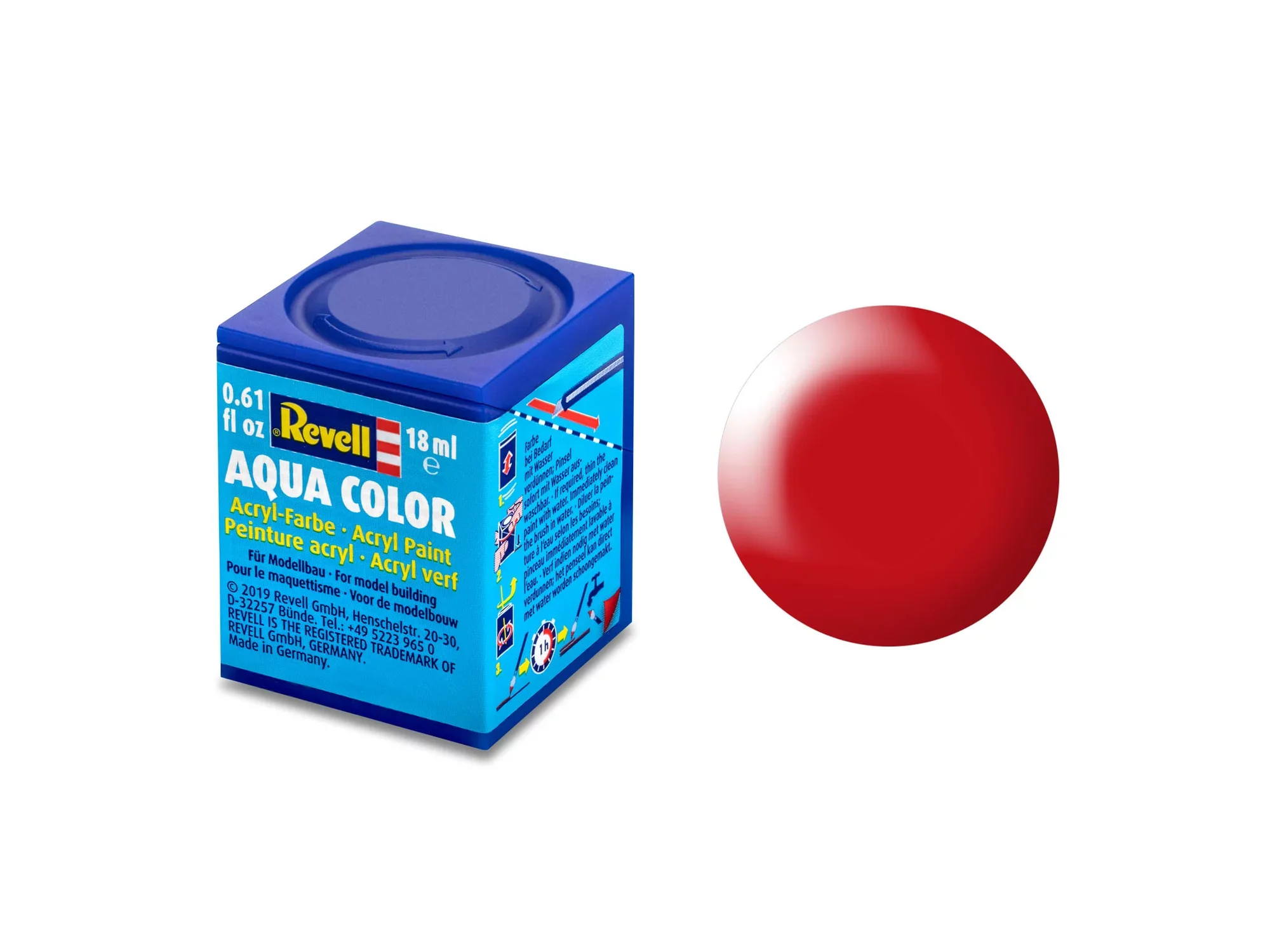 Silk "Lum. Red" (RAL 3026) Aqua Color Acrylic 18ml