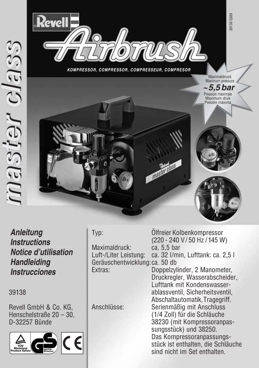Revell "Master Class" Compressor w/2.5Ltr Air Tank - Image 6