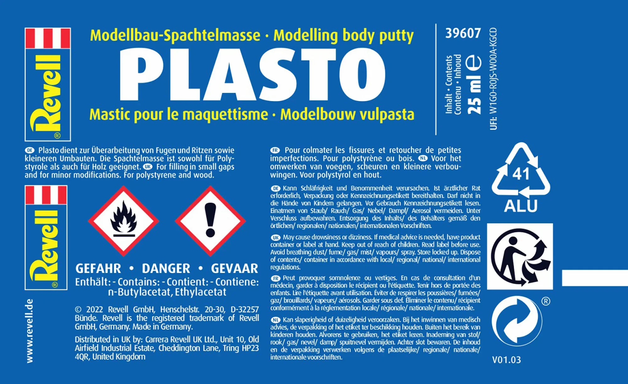 Revell "Plasto" Filler/Repair Putty - 25g - Image 5