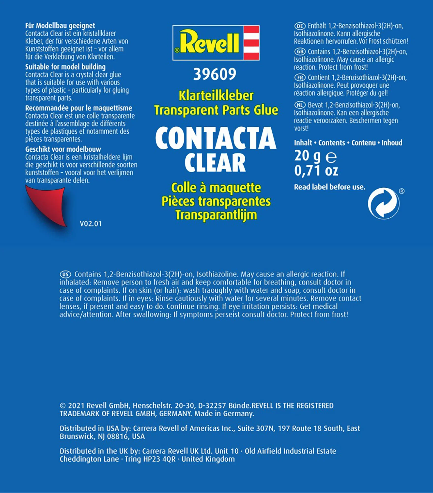 Revell "Contacta Clear" Glue for Clear Parts - 20g - Image 3