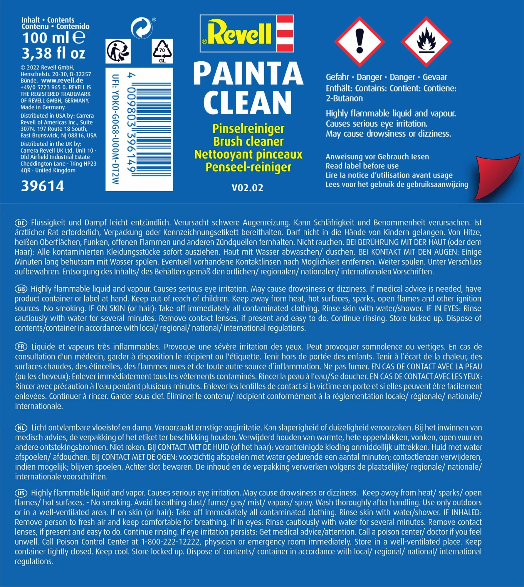 Revell "Painta Clean" for Brush (Email/Aqua) 100ml - Image 3